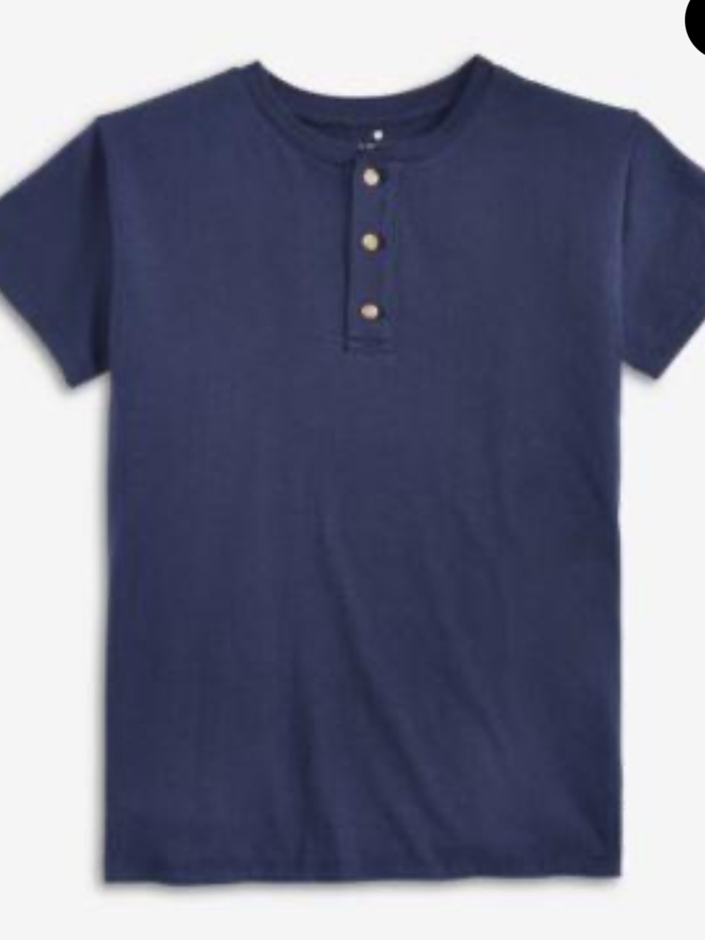 NEW Boys Epic Threads Navy Short Sleeve Henley Tee